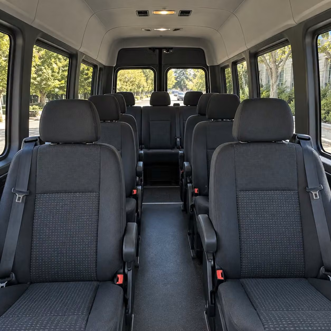 sprinter van with driver inside